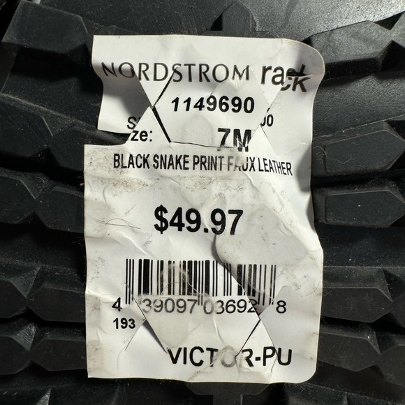 New Abound Snakeskin Print Lace-Up Boots Womens Size 7 Victor Buckle Side Zip - Picture 7 of 14